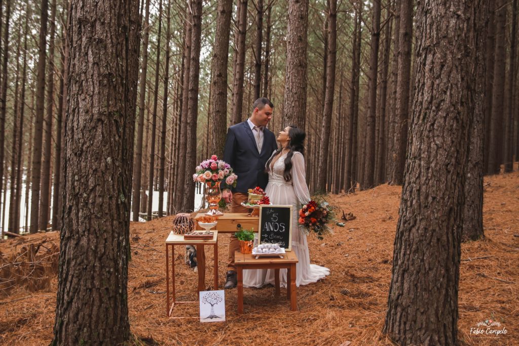 Renovação de votos - bodas de madeira - 5 anos de casamento - tedesco ecopark