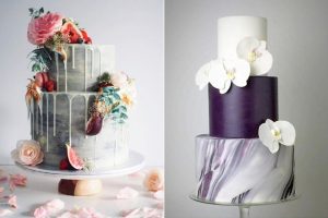 bolos para bodas de mármore