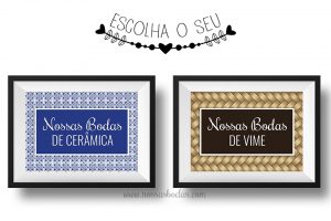 bodas de ceramica ou vime