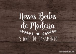 bodas de madeira